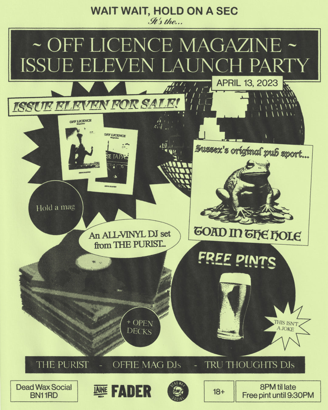 There's going to be free pints at the next Offie Mag event